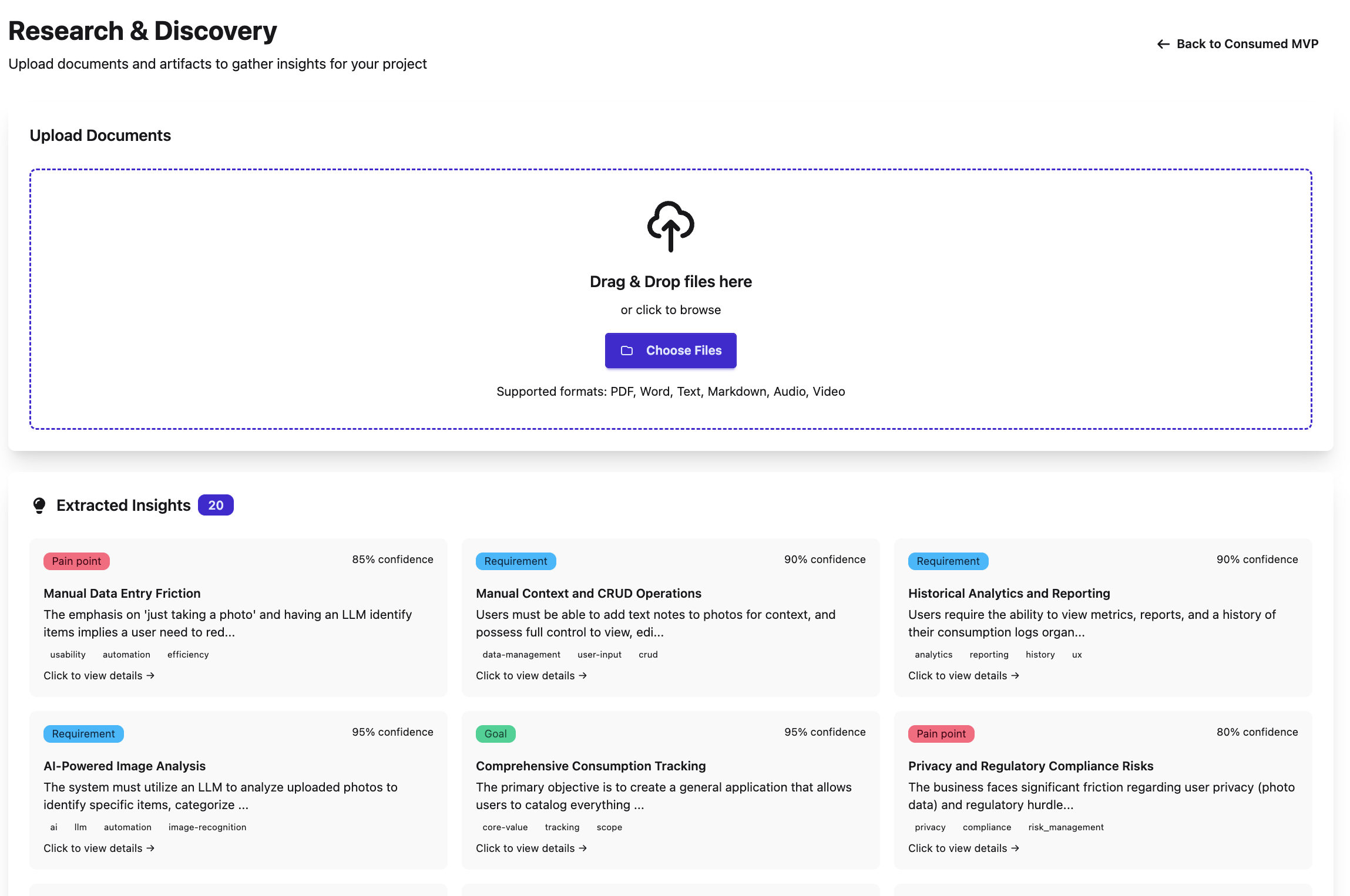 Research & Discovery phase in AllSpark builder