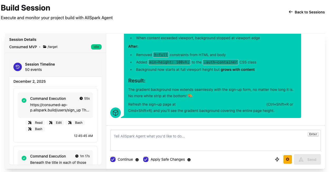 AllSpark Creator - AI-powered build sessions