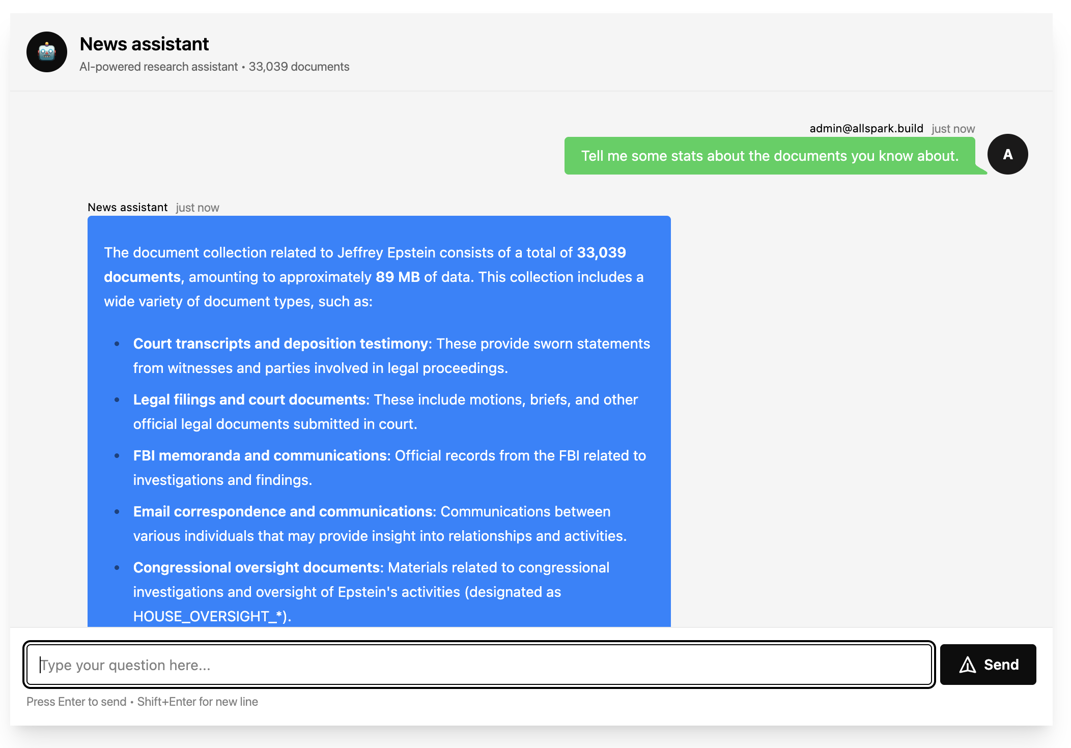 RAG-based AI chat assistant with knowledge base